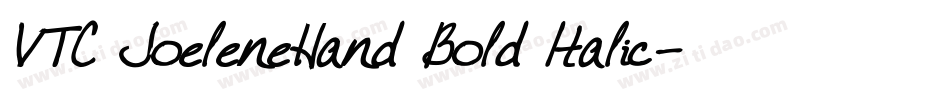 VTC JoeleneHand Bold Italic字体转换